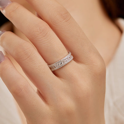 [Vivid Aurora]Delicate Colorful Round Cut Daily Ring