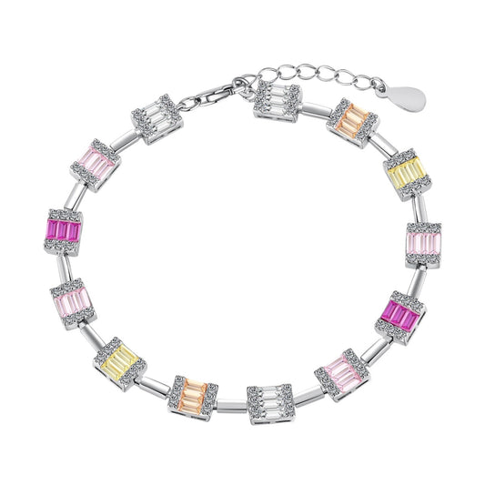 [Vivid Aurora]Dainty Charming Emerald Cut Daily Bracelet