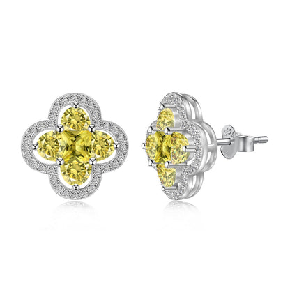 [Vivid Aurora]Lucky Four-Leaf Clover Exquisite Earrings