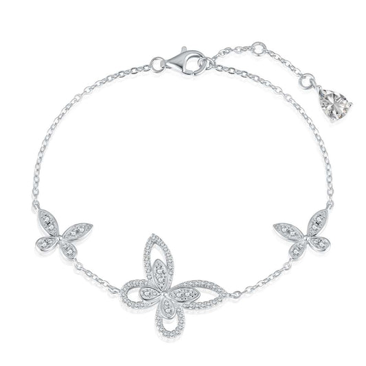 [Vivid Aurora]Delicate Butterfly Pendant Bracelet