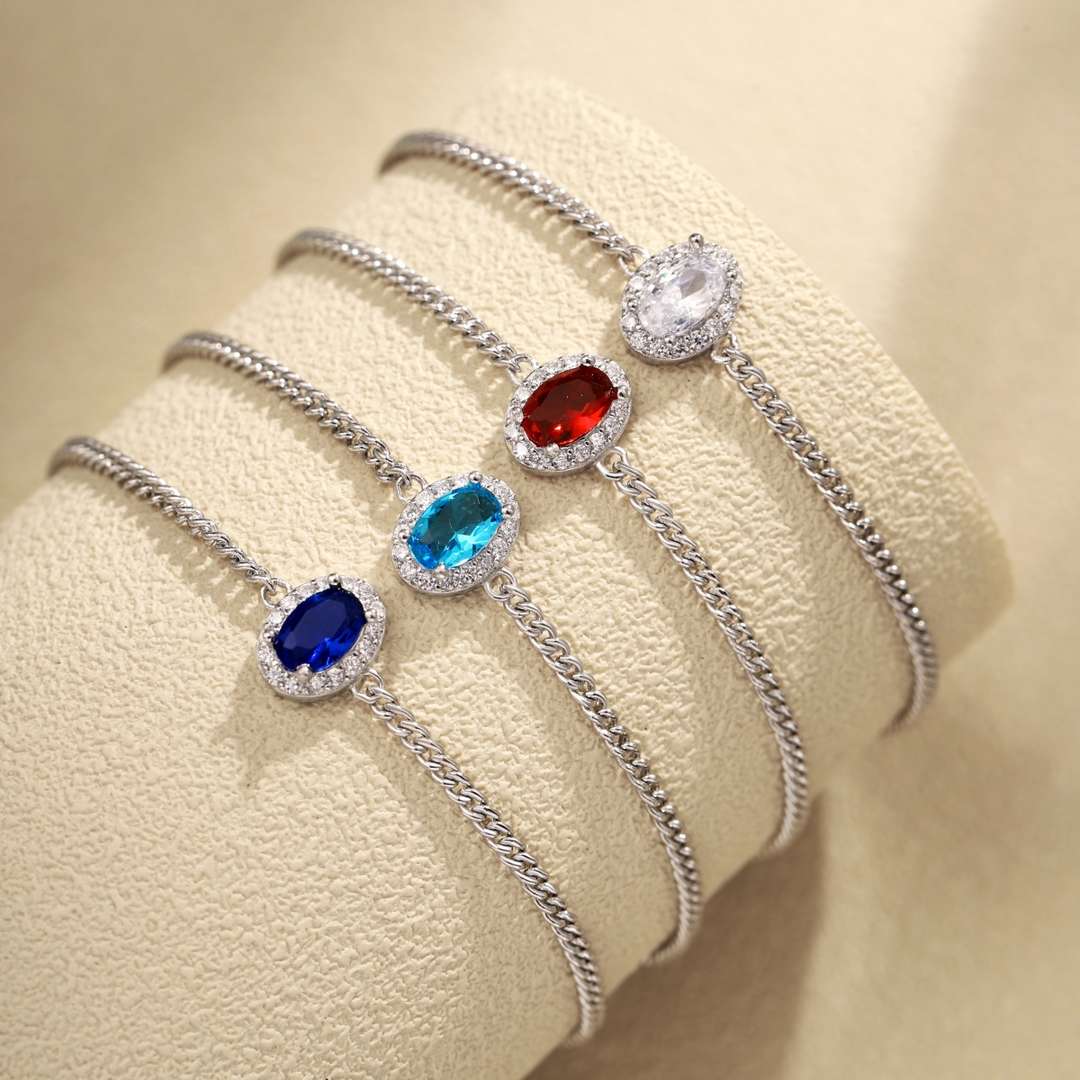 [Vivid Aurora]Exquisite Oval Shape Bracelet