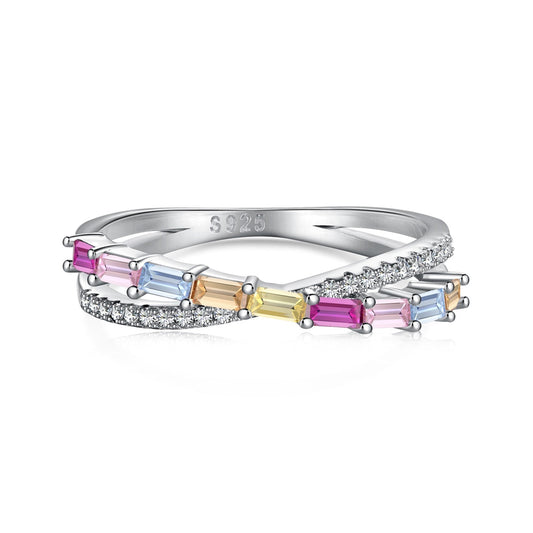 [Vivid Aurora]Energetic Elegant Radiant Cut Party Ring